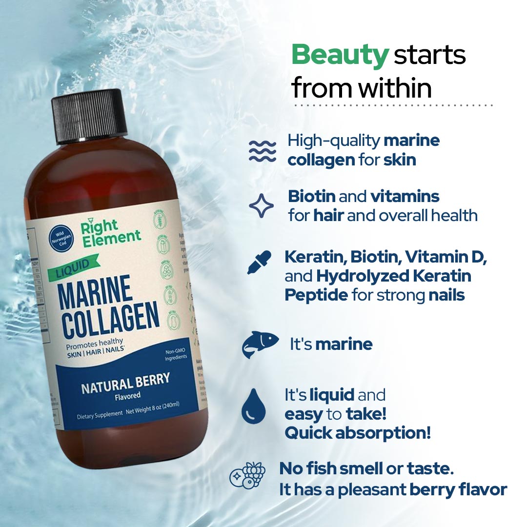 Marine Collagen for Hair Growth, Skin & Nails - Right Element®