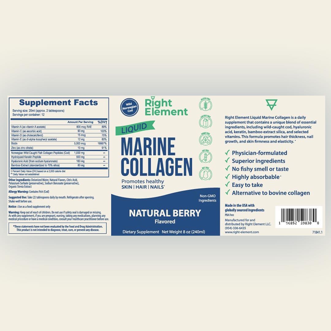 Marine Collagen for Hair Growth, Skin & Nails - Right Element®